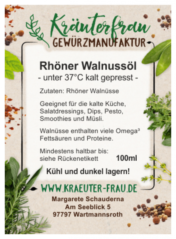 Rhöner Walnussöl - 100ml